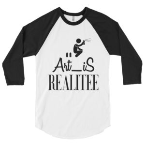 Art_iS “Rebellious” 3/4 Sleeve Raglan Tee