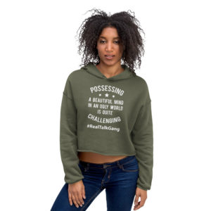 “Beautiful Mind Games” Crop Hoodie